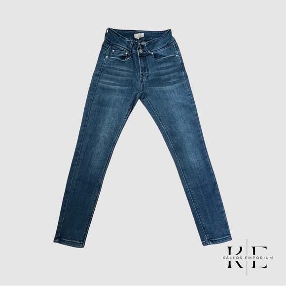 Ivy + Main Blue Mid-Rise Skinny Jeans - Picture 1 of 2